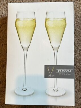 Prosecco Flutes Set of 2 — Clear Champagne Glasses
